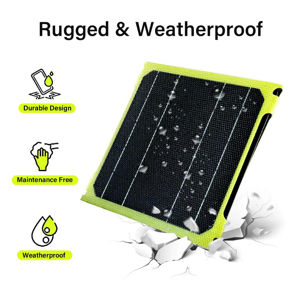 21W Foldable Solar Panel Charger with USB A & C by HitMyNeed