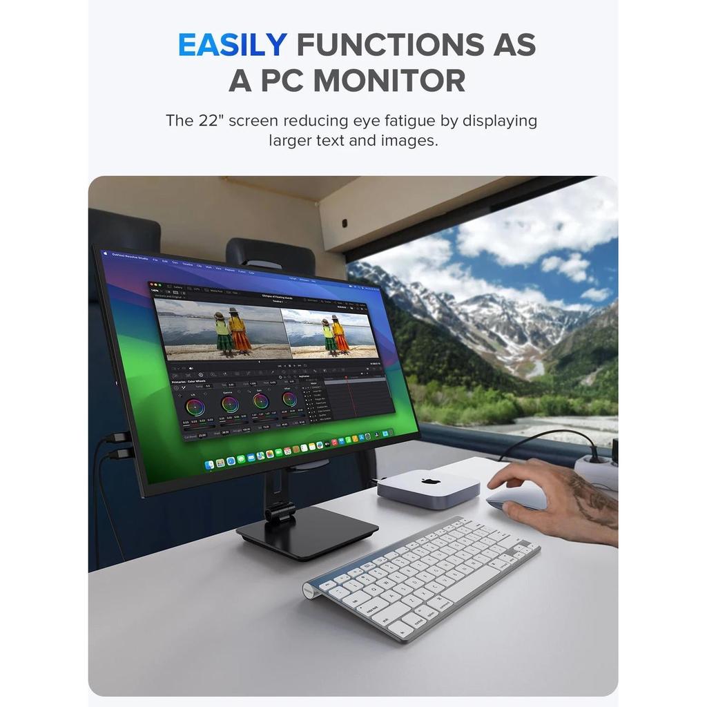 22" 2K 1440P IPS Monitor 100% sRGB with Stand by HitMyNeed