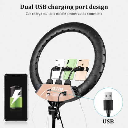 22" LED Ring Light 3200-6500K with Stand & Remote by HitMyNeed