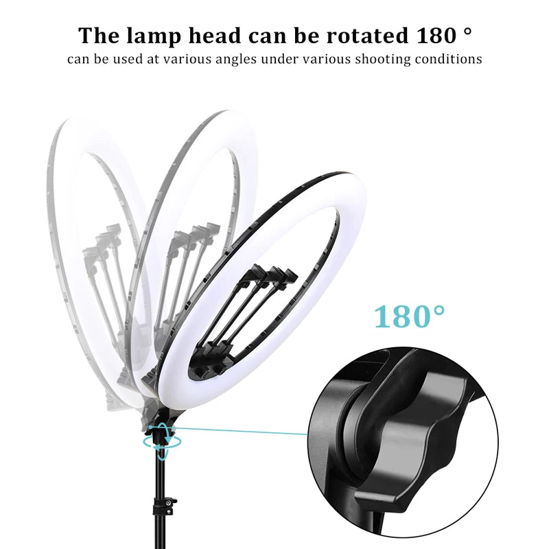 22" LED Ring Light 3200-6500K with Stand & Remote by HitMyNeed