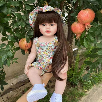 22" Realistic Reborn Baby Girl Doll - Full Silicone orange by HitMyNeed