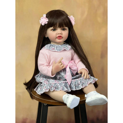 22" Realistic Reborn Baby Girl Doll - Full Silicone pink by HitMyNeed