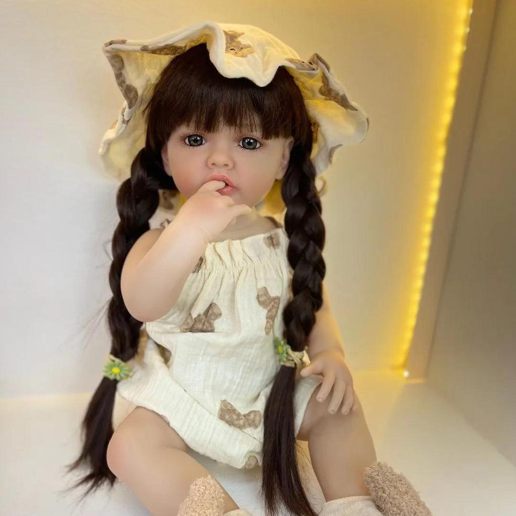 22" Realistic Reborn Baby Girl Doll - Full Silicone purple by HitMyNeed