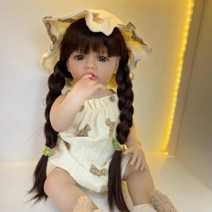 22" Realistic Reborn Baby Girl Doll - Full Silicone purple by HitMyNeed