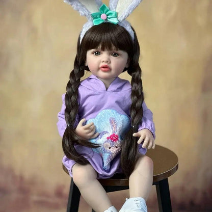 22" Realistic Reborn Baby Girl Doll - Full Silicone red by HitMyNeed