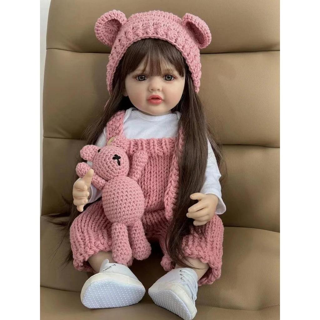22" Realistic Reborn Baby Girl Doll - Full Silicone white by HitMyNeed