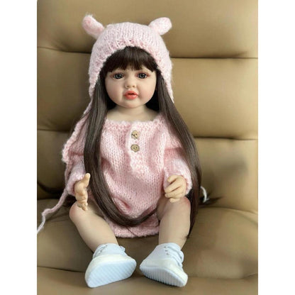 22" Realistic Reborn Baby Girl Doll - Full Silicone yellow by HitMyNeed