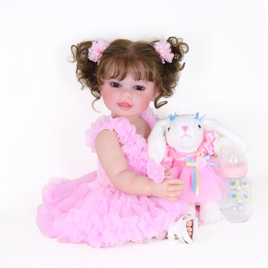 22" Reborn Toddler Girl Doll with 3D Skin & Hair by HitMyNeed