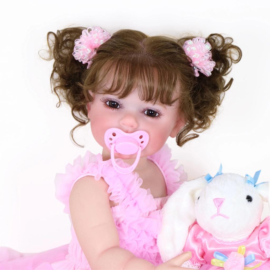 22" Reborn Toddler Girl Doll with 3D Skin & Hair by HitMyNeed