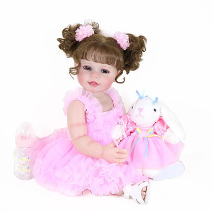 22" Reborn Toddler Girl Doll with 3D Skin & Hair by HitMyNeed