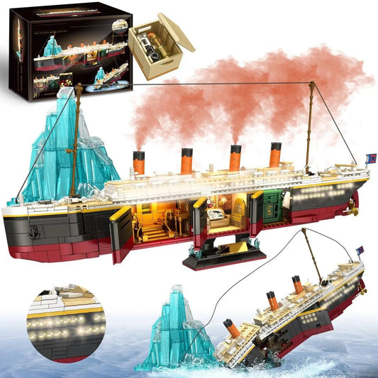 2288PCS Titanic Cruise Ship Building Set with Lights by HitMyNeed