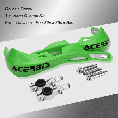 22mm 28mm Motorcycle Hand Guards for Dirt Bikes 22-28mm-green by HitMyNeed