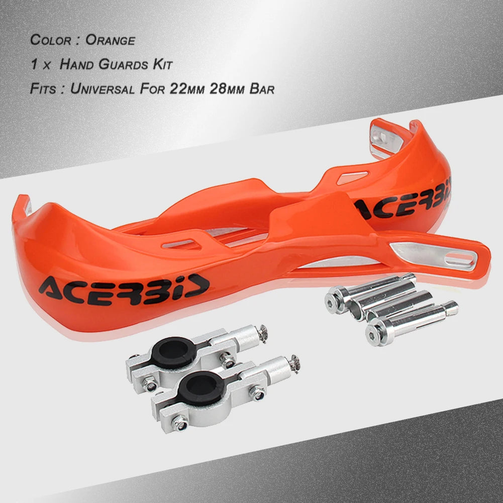 22mm 28mm Motorcycle Hand Guards for Dirt Bikes 22-28mm-orange by HitMyNeed