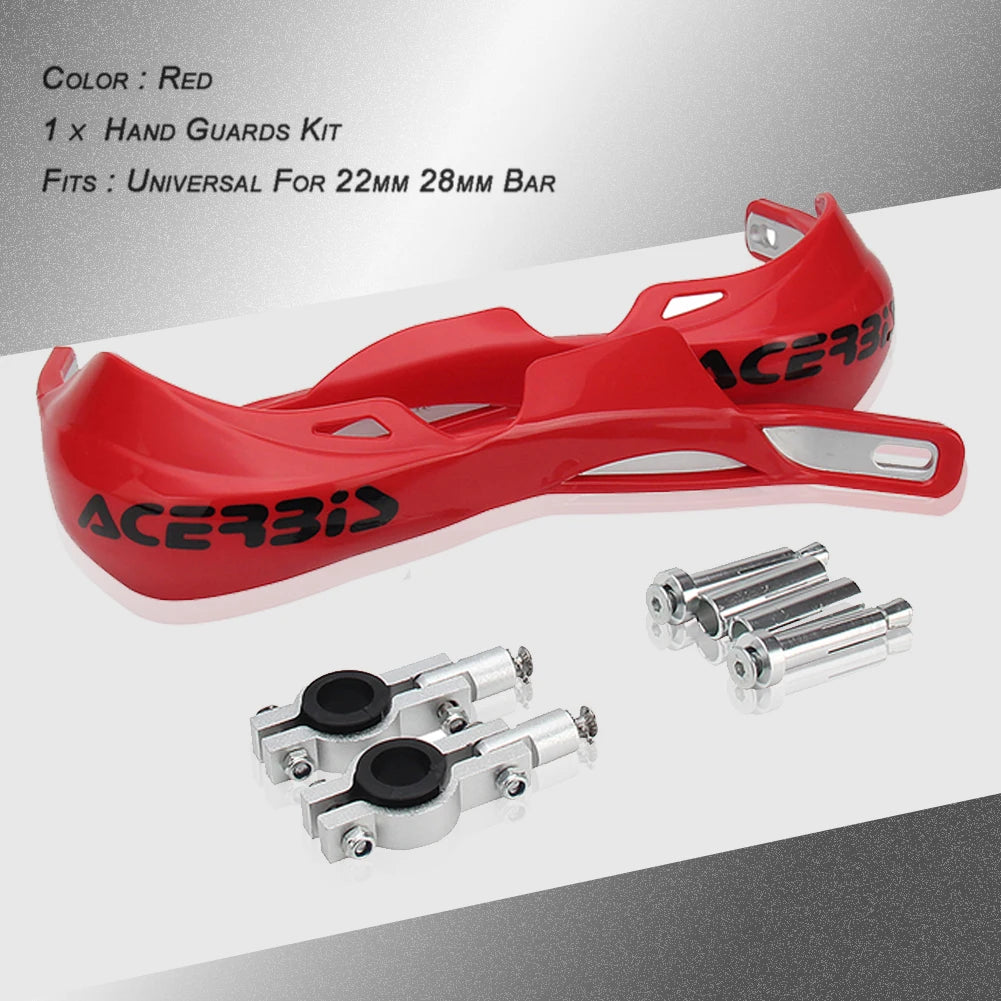 22mm 28mm Motorcycle Hand Guards for Dirt Bikes 22-28mm-red by HitMyNeed