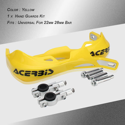 22mm 28mm Motorcycle Hand Guards for Dirt Bikes 22-28mm-yellow by HitMyNeed