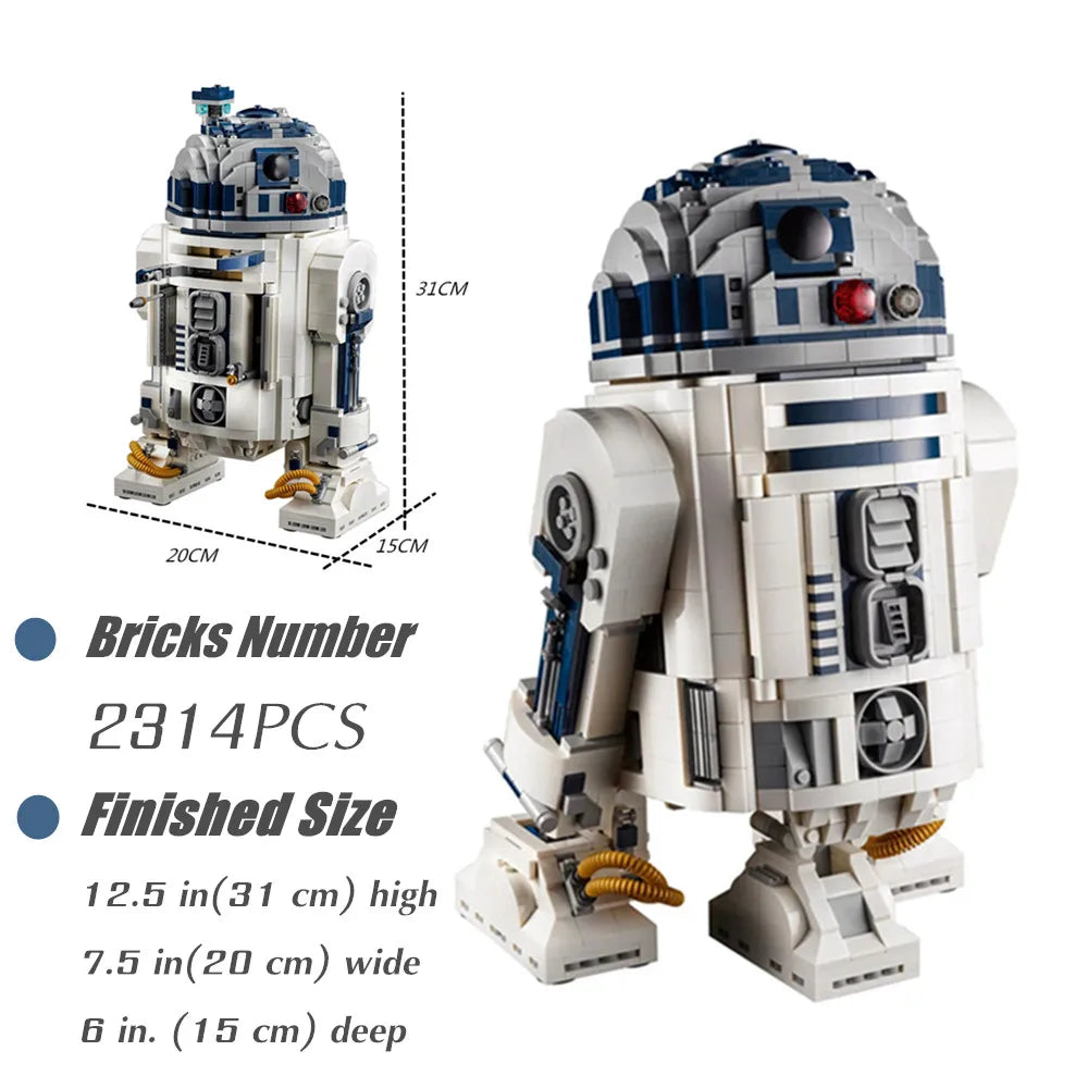2314pcs Space Robot R2 Droid Building Model 75308 by HitMyNeed