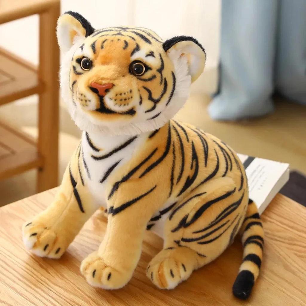 23cm Baby Tiger Plush Toy Pillow for Kids yellow by HitMyNeed
