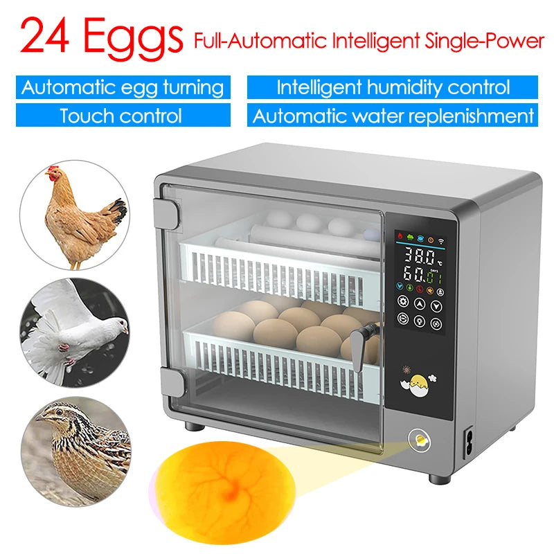 24 Egg Automatic Incubator with Touch Control by HitMyNeed