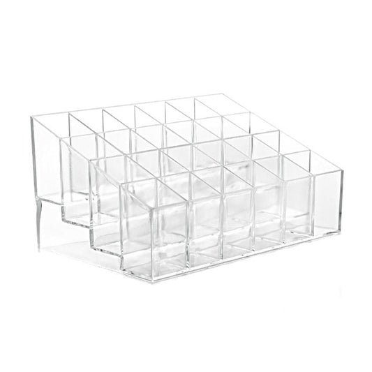 24-Grid Acrylic Lipstick and Nail Polish Organizer by HitMyNeed