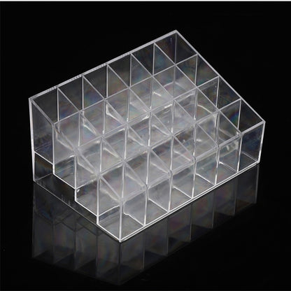 24-Grid Acrylic Lipstick and Nail Polish Organizer by HitMyNeed