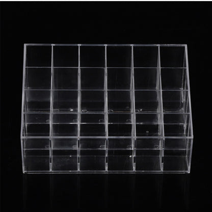 24-Grid Acrylic Lipstick and Nail Polish Organizer by HitMyNeed