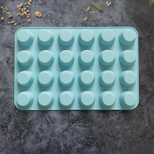 24-Hole Silicone Mini Muffin Pan 012-blue by HitMyNeed