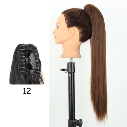24-Inch Blonde Wavy Claw Clip Ponytail Extension 12-200744462 by HitMyNeed
