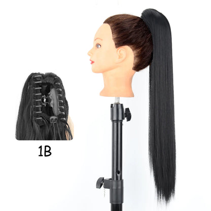 24-Inch Blonde Wavy Claw Clip Ponytail Extension 1b-200744750 by HitMyNeed