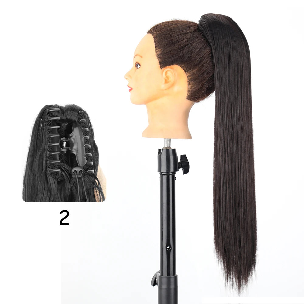 24-Inch Blonde Wavy Claw Clip Ponytail Extension 2-200744751 by HitMyNeed