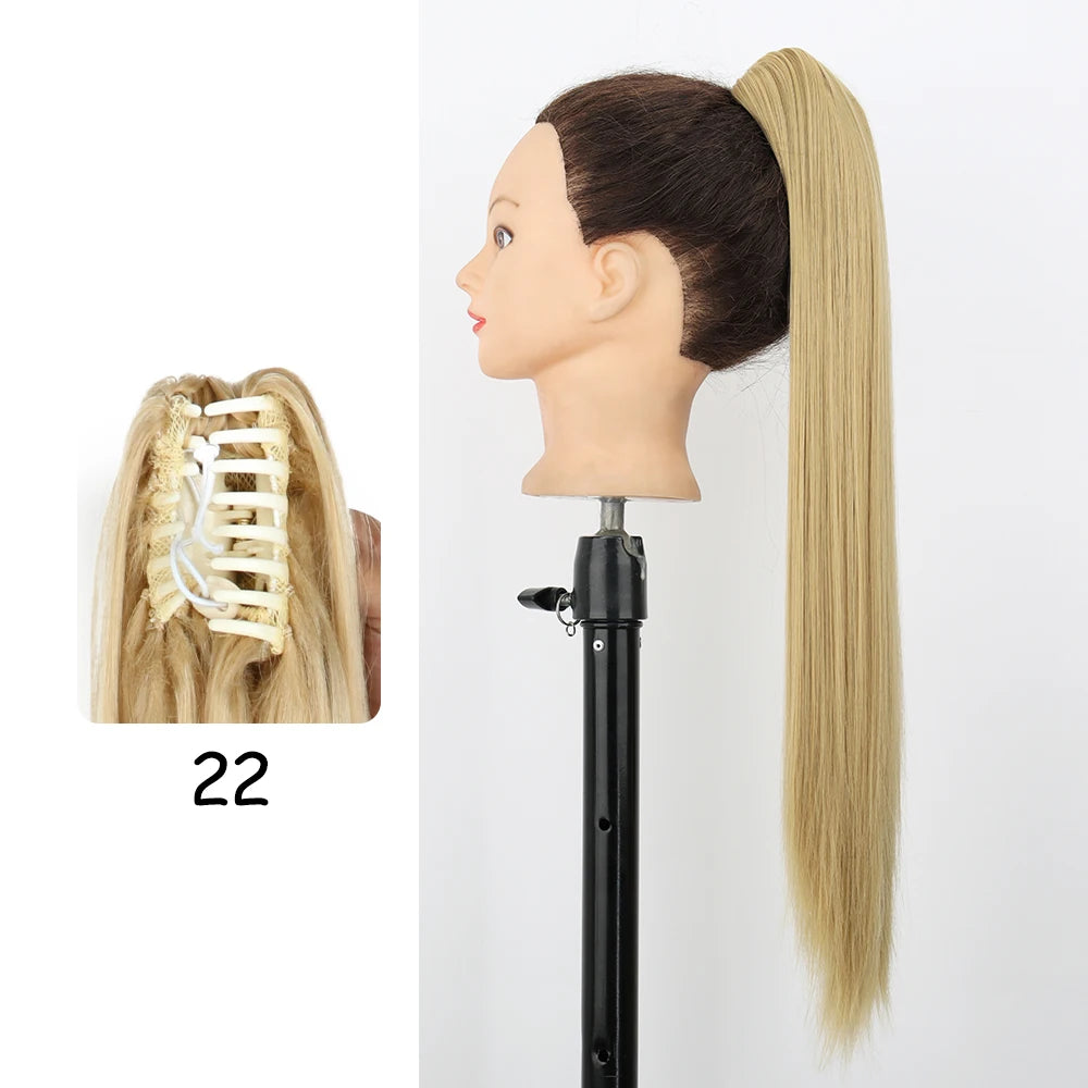 24-Inch Blonde Wavy Claw Clip Ponytail Extension 22-200661231 by HitMyNeed