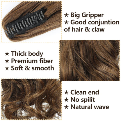 24-Inch Blonde Wavy Claw Clip Ponytail Extension by HitMyNeed