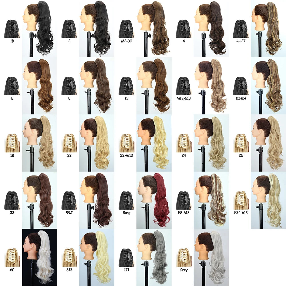 24-Inch Blonde Wavy Claw Clip Ponytail Extension by HitMyNeed