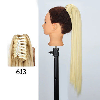 24-Inch Blonde Wavy Claw Clip Ponytail Extension 613-200661237 by HitMyNeed