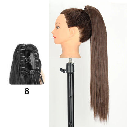 24-Inch Blonde Wavy Claw Clip Ponytail Extension 8-200744461 by HitMyNeed