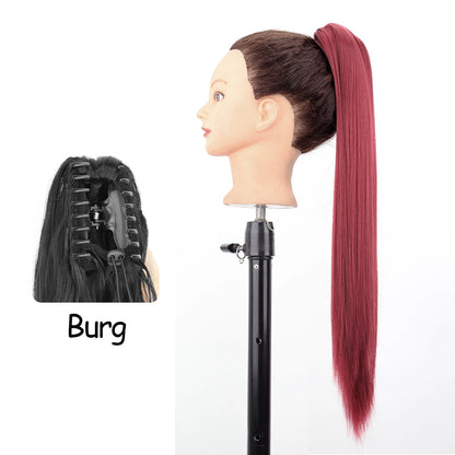 24-Inch Blonde Wavy Claw Clip Ponytail Extension burg-200661238 by HitMyNeed