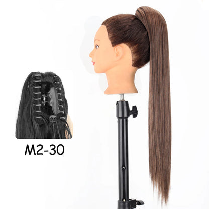 24-Inch Blonde Wavy Claw Clip Ponytail Extension m2-30-200744752 by HitMyNeed