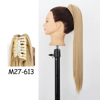24-Inch Blonde Wavy Claw Clip Ponytail Extension m27-613 by HitMyNeed