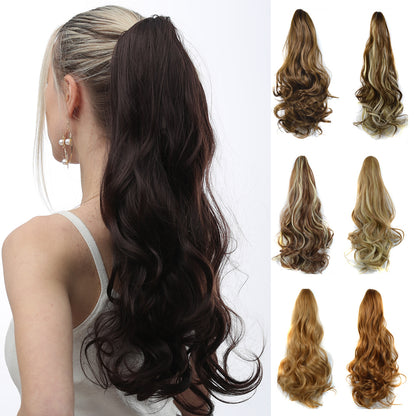 24" Multicolor Wavy Synthetic Ponytail Extension by HitMyNeed