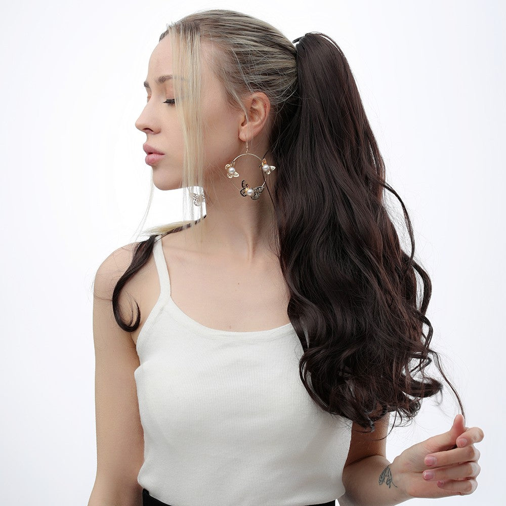 24" Multicolor Wavy Synthetic Ponytail Extension by HitMyNeed