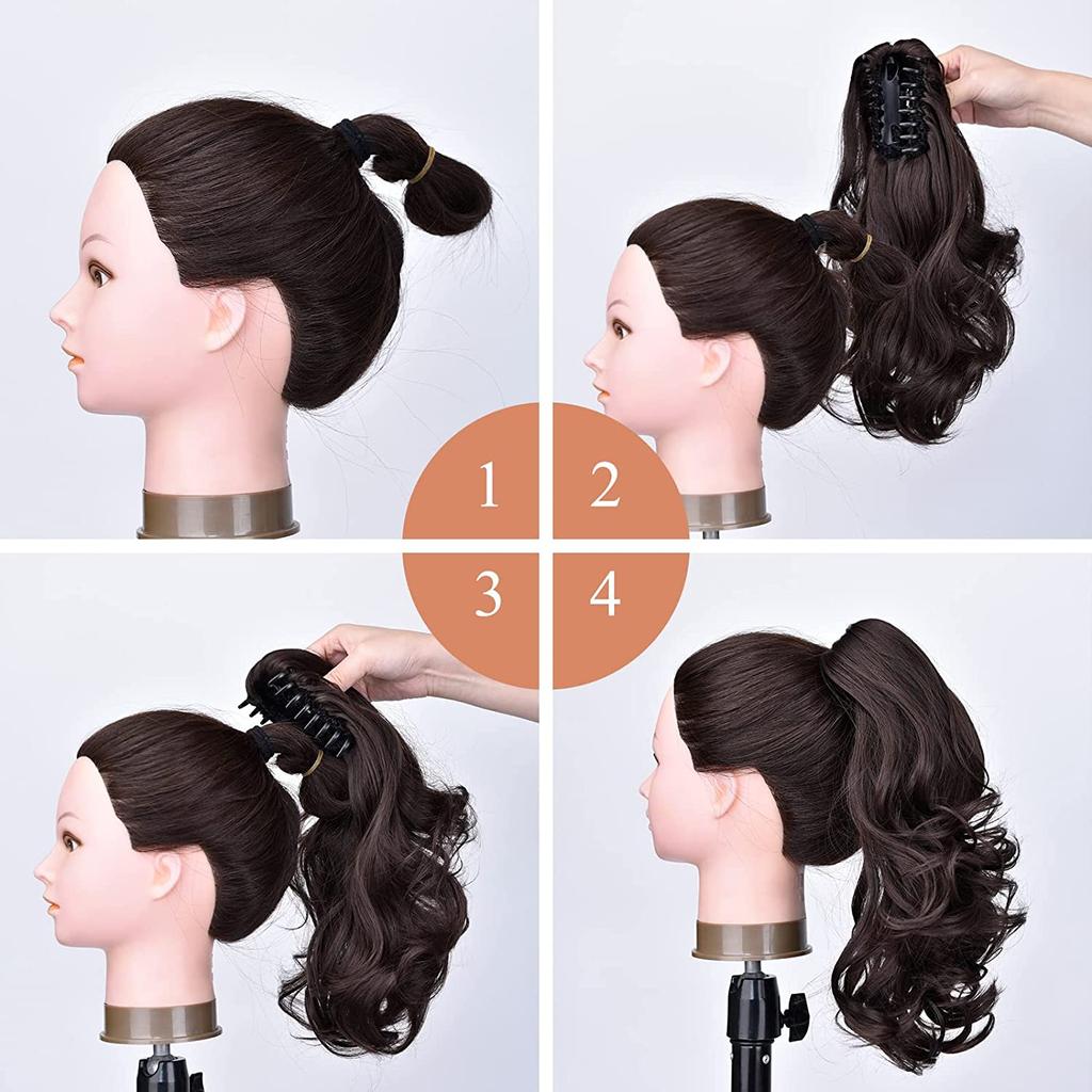 24" Multicolor Wavy Synthetic Ponytail Extension by HitMyNeed