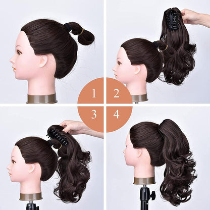 24" Multicolor Wavy Synthetic Ponytail Extension by HitMyNeed