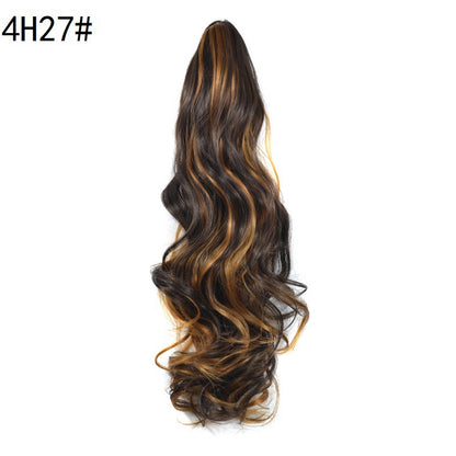 24" Multicolor Wavy Synthetic Ponytail Extension 4h27 by HitMyNeed