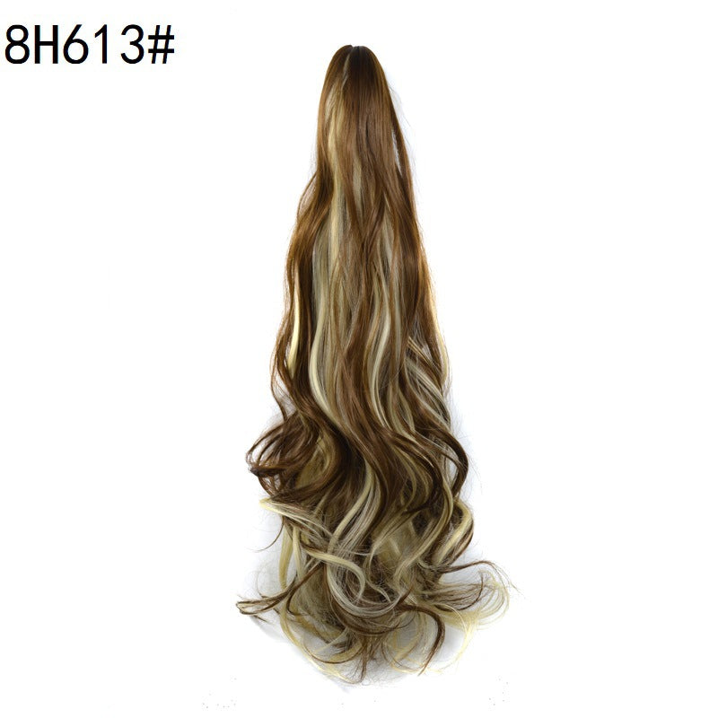 24" Multicolor Wavy Synthetic Ponytail Extension 8h613 by HitMyNeed