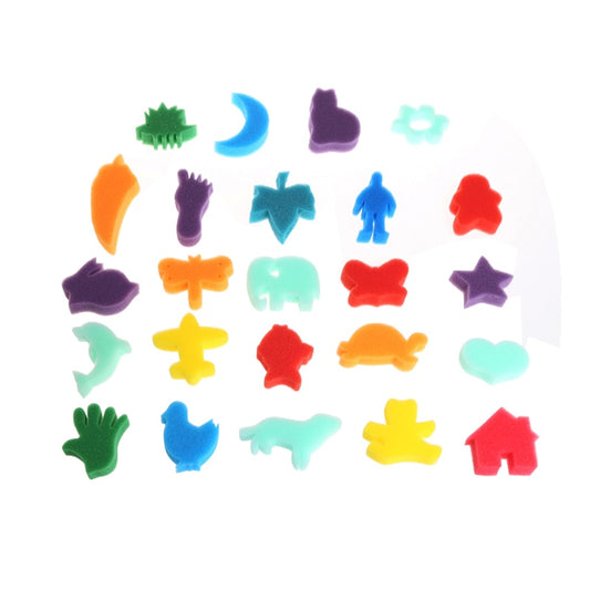 24-Piece Kids Sponge Painting Stamp Set by HitMyNeed