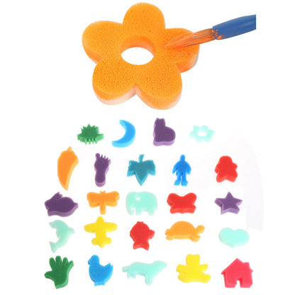 24-Piece Kids Sponge Painting Stamp Set by HitMyNeed
