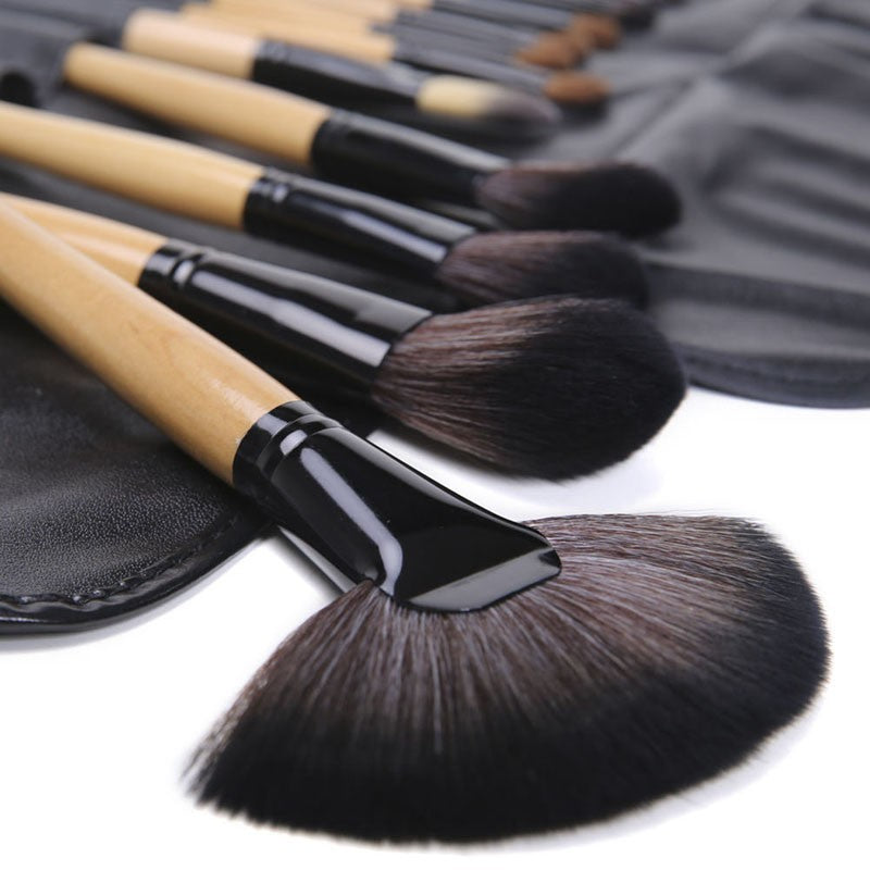 24-Piece Professional Makeup Brush Set with Case by HitMyNeed