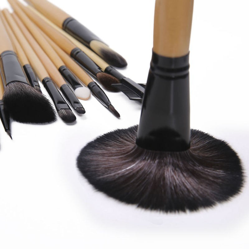 24-Piece Professional Makeup Brush Set with Case by HitMyNeed