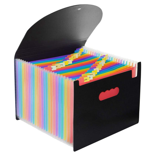 24-Pocket A4 Expanding File Folder with Cover by HitMyNeed