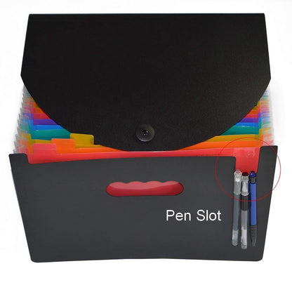 24-Pocket A4 Expanding File Folder with Cover by HitMyNeed