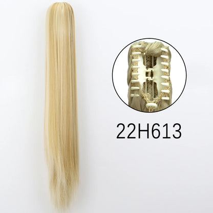 24" Synthetic Long Straight Claw Clip Ponytail s-22h613 by HitMyNeed